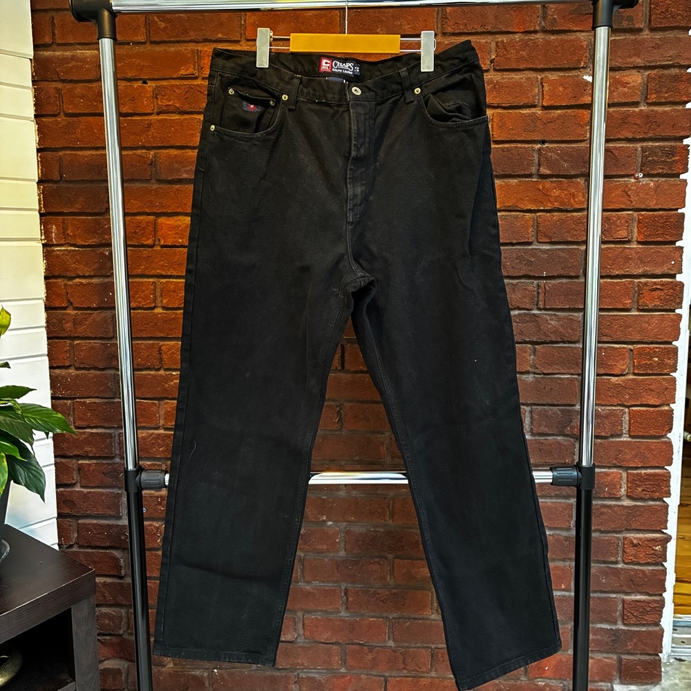 Chaps Ralph Lauren Men’s Black Jeans 38x30 Classic Fit Heavyweight Denim Y2K